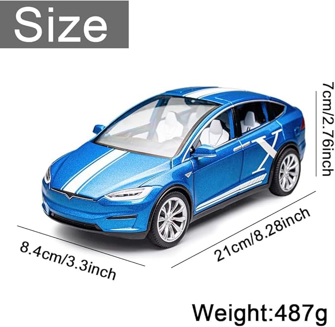 1:24 Scale Model X Alloy Car Model Diecast Toy Vehicles for Kids, Car Model Toy，Pull Back Alloy Car with Lights and Music Girls.(1:24 Model