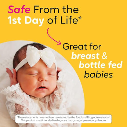 BioGaia Baby Probiotic Drops - Colic & Gas Relief + Vitamin D, 50-Day Supply