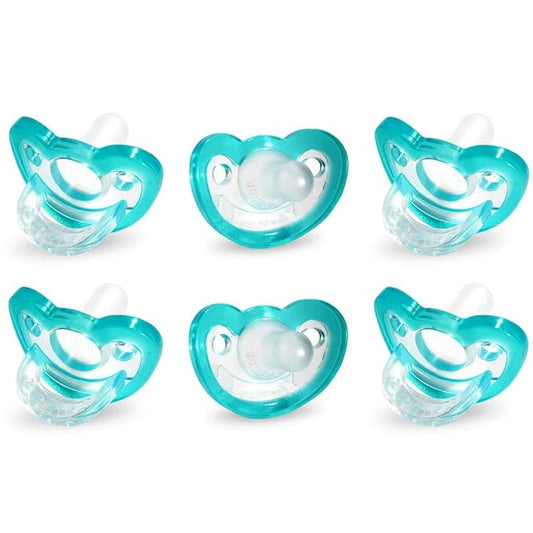 RaZbaby JollyPop Baby Pacifier for Newborns 0-3m - Soft BPA Free Medical Grade Silicone Made in The USA with a Durable one Piece Construction 6