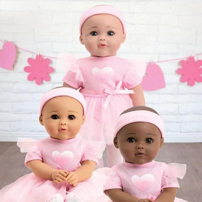 ADORA Baby Ballerina Collection, 13 Inch Baby Doll Set with Pink Dress, Headband, Shoes, Soft Vinyl, Powder Scent - Gift for Kids Ages 3 and Up - Clara