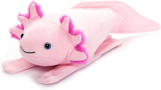 The Petting Zoo Axolotl Stuffed Animal Plushie Slap Bracelet, Gifts for Kids, Slapstix Animals, Salamander Plush Toy, 10 inches