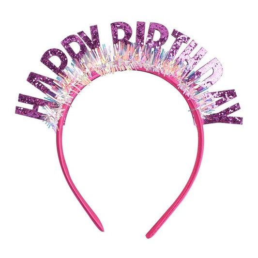 Rose Pink Tiara and Headband for Birthday Girl - Hair Accessories, Decorations and Gifts for Women