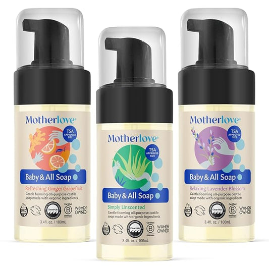 Motherlove Baby & All Soap (Variety Pack, 3.4oz) Travel Size