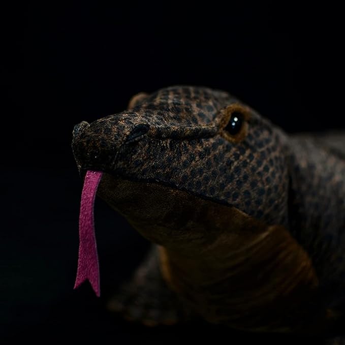 ZHONGXIN MADE Komodo Dragon Plush Toy - Lifelike 30inch Komodo Dragon Monitor Lizard Stuffed Animals, Soft Crawling Long Lizard Stuffed Toys, Unique Plushie Toys Model Dolls Collection for Kids