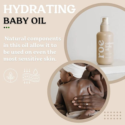 Baby Oil Calming & Soothes Rough and Irritated Skin | All Natural Non-Greasy Hydrating Baby Oil
