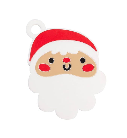 Pearhead Christmas Santa Silicone Baby Teether, Holiday Stocking Stuffers for Newborns