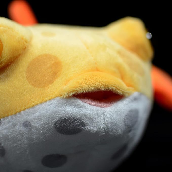 ZHONGXIN MADE Simulation Pufferfish Plush Toy - Real Life Yellow Blowfish Plush Toy Lifelike, Sea Animals Puffers Stuffed Toys Soft Aquarium Fish Dolls, Gifts for Kids, 9 Inches (Yellow)
