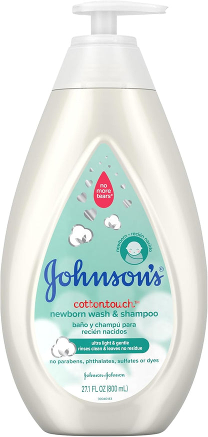 Johnson's Baby CottonTouch Newborn Baby Wash & Shampoo with No 27.1 Fl