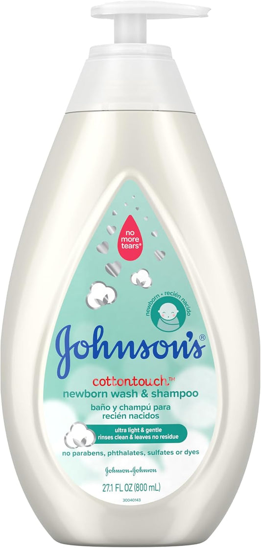 Johnson's Baby CottonTouch Newborn Baby Wash & Shampoo with No 27.1 Fl