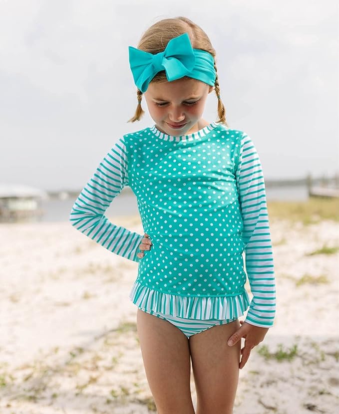 RuffleButtsÂŽ Girls Swim Bow Headband