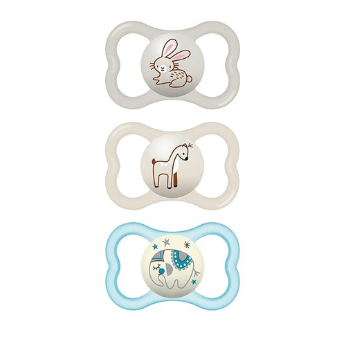 MAM Air Night & Day Baby Pacifier, for Sensitive Skin 3 Pack, 6-16 Months,