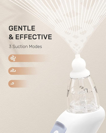HEYVALUE Nasal Aspirator for Baby, Electric Baby Nose Sucker 3 Silicone