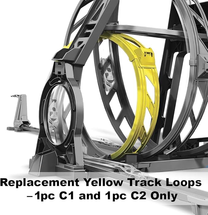 Replacement Parts for Hot Wheels Track Builder Unlimited Triple Loop GLC96 ~ 2 Yellow C1 and C2