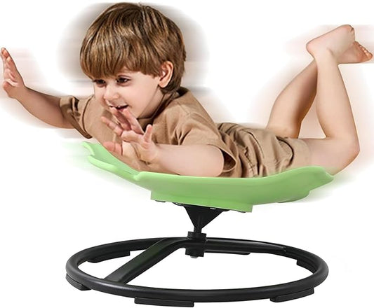 Kids Swivel Chair, Sensory Toy Chair for Kids, Spinning Chair Wobble Chair Kids Balance Toys & Games Balance Physical Therapy Equipment, Autism ADHD Chairs Indoor Outdoor Play Equipment Green