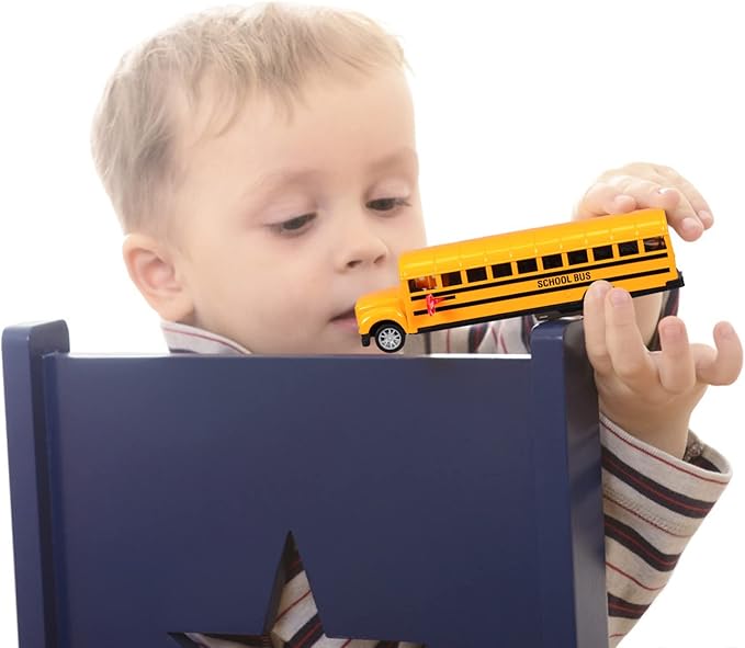 NUOBESTY Toddler Toys Toddler Toys Infant Toys Playset Bus Model 1Pc Yellow