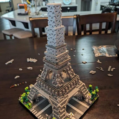 TzFioy France Paris Eiffel Tower Building Blocks Set (3585Pcs) Famous World Architecture Educational Toys Micro Bricks for Kids Adults