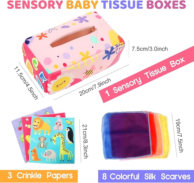 YOGINGO Baby Toys 6 to 12 Months - Baby Tissue Box Toys 1 Year