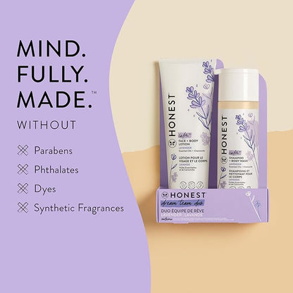 The Honest Company 2-in-1 Cleansing Shampoo + Body Wash and Face + Body Lotion Bundle | Gentle for Baby 18.5 fl