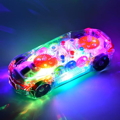 ABK Transparent Toy Car - with Visible Colored Moving Gear