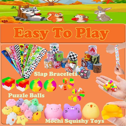 YOAUSHY 117 Pcs Party Favors for Kids, Treasure Box Toys for Classroom, Prizes Box Toys Classroom, Goodie Bags Stuffer Pinata Fillers, Treasure Chest Toys