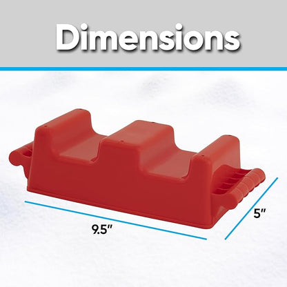 Superio Snow Brick Maker Igloo Fort Crenellated Block Form Outdoor Winter Snow Toys Sand Castle Building Kit for Adults and Kids Sandbox, Beach, Sand Toys (Red, 6)