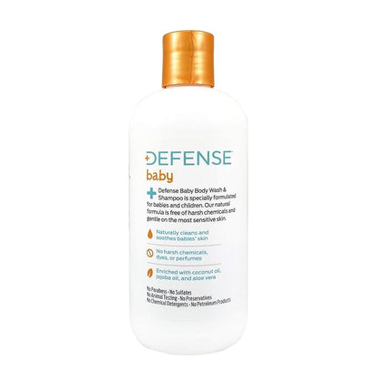 Defense Soap Baby Shampoo and Body Wash with Tea Tree Oil, Coconut Oil 12 Fl