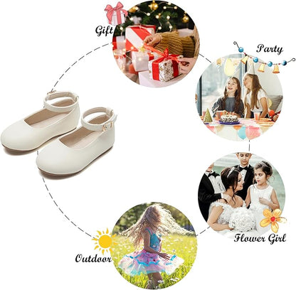 Felix & Flora Girls Toddler Little Ballet Shoes - Flower