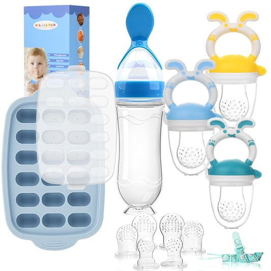 Food Feeder Baby Fruit Feeder (3Pcs) Baby Breastmilk Popsicle Molds-&