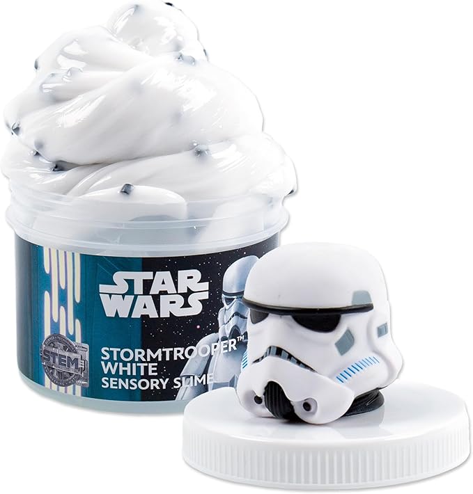 STAR WARS Stormtrooper White Slime, 8oz Star Wars Slime, Pre-Made Slime, Party Favors for Kids, Perfect for Goodie Bags, Desk Toys, Star Wars Merch, Star Wars Toys, Great Gifts for Adults & Kids