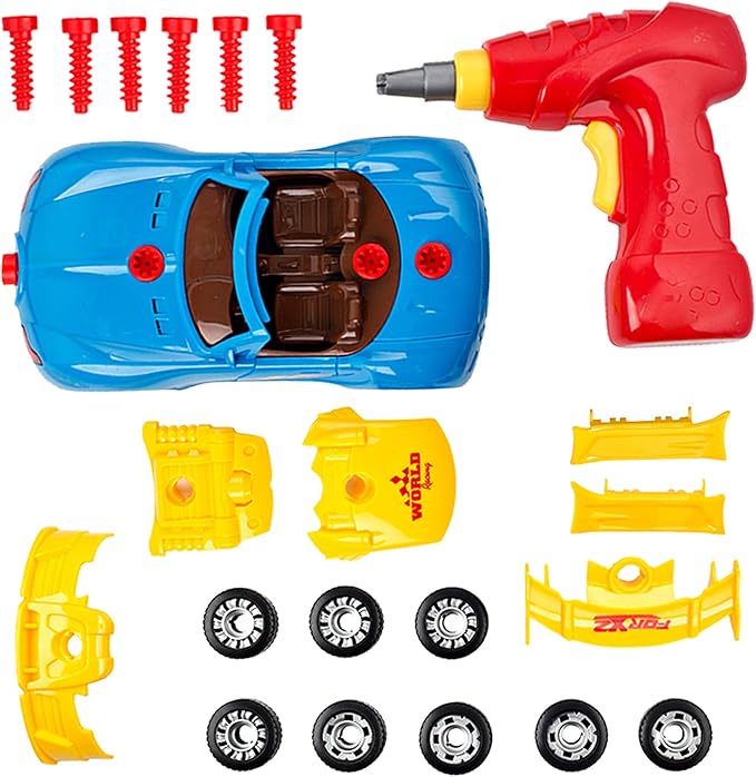Big Mo's Toys Build Your Own Race Car - STEM Gift,1XBuildable Car