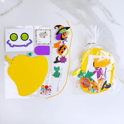 Winlyn 36 Sets Halloween Pumpkin Decorations DIY Foam Halloween Craft Kits Ghost Bat Monster Foam Stickers Halloween Arts and Crafts for Kids Home Classroom Activities Party Favors Trick-Or-Treaters