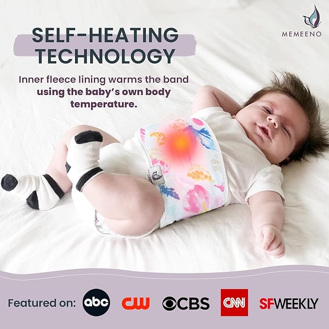 Baby Belly Band for Gas & Colic Baby Relief - Self Heating Belly Band Baby Belly Button Band Colic Band Tummy Wrap for Babies Colic Belt Baby Gas Wrap Colic Baby Relief Newborn