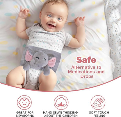 Baby Belly Band for Gas and Colic Relief, Flaxseed Baby Heated Tummy Wrap for Infants Colic Calm