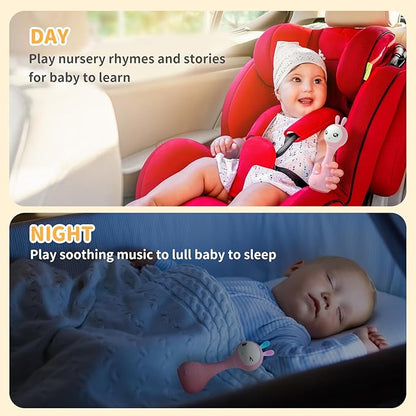 alilo Smarty Bunny Baby Rattle Musical Light Up Toys, Infants Newborns Baby Toys 0-3-6-12-18-24 Months 1 Year 4 Music 9 Color