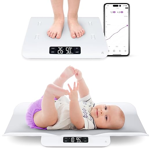Greater Goods Smart Bluetooth Baby Scale with in-House Algorithm for Wiggly Babies, Infants