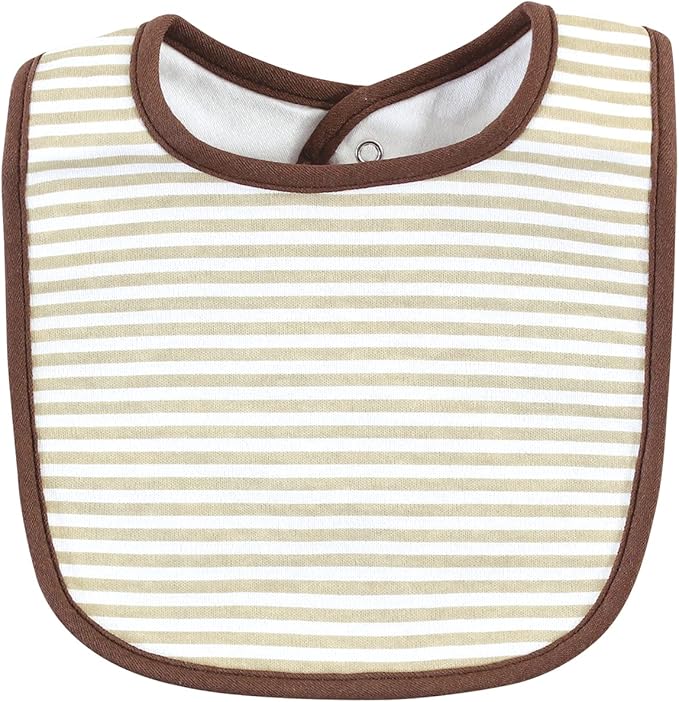 Hudson Baby Unisex BabyCotton Bib and Headband or Caps Set