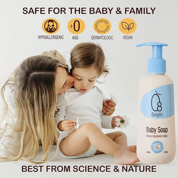 Oeight Baby Natural Soap | Bath Soap for Newborn Baby 200ml, Baby