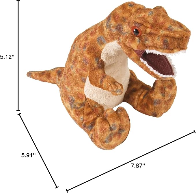 Wild Republic T-Rex Plush, Dinosaur Stuffed Animal, Plush Toy, Kids Gifts, Cuddlekins, 8 Inches