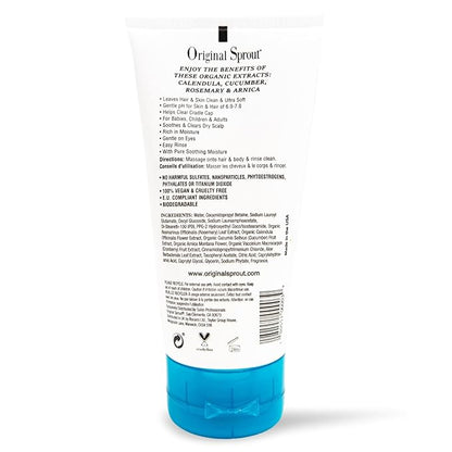 Original Sprout Baby Shampoo and Body Wash, Hypoallergenic Formula with Organic Calendula & Rosemary for Sensitive Hair & Skin 4 oz.
