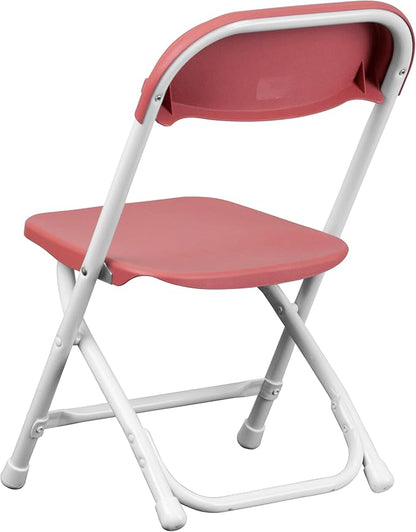 Flash Furniture Timmy 10 Pack Kids Burgundy Plastic Folding Chair
