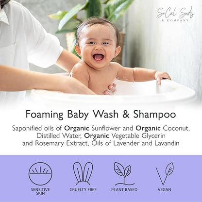 SoCal Suds & Company - Organic Foaming Baby Wash & Shampoo 6oz, 2-Pack