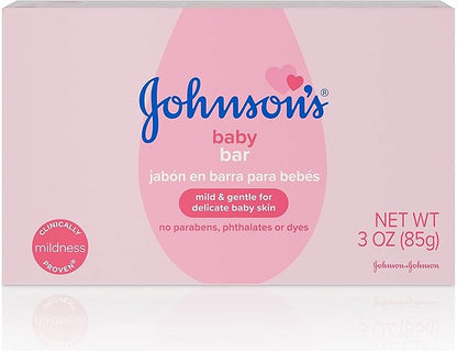 Johnson's Baby Body Soap Bar, Gentle for Baby Bath and Skin Care 3 oz 6)