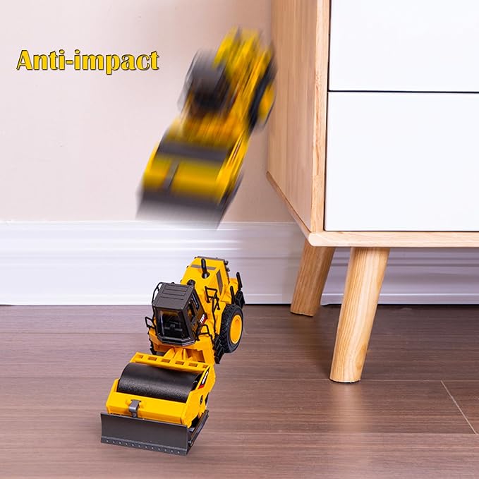 Gemini&Genius Road Roller Construction Vehicle Toy for Kids 1/35 Scale