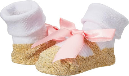 Hudson Baby Girl's Headband and Socks Giftset