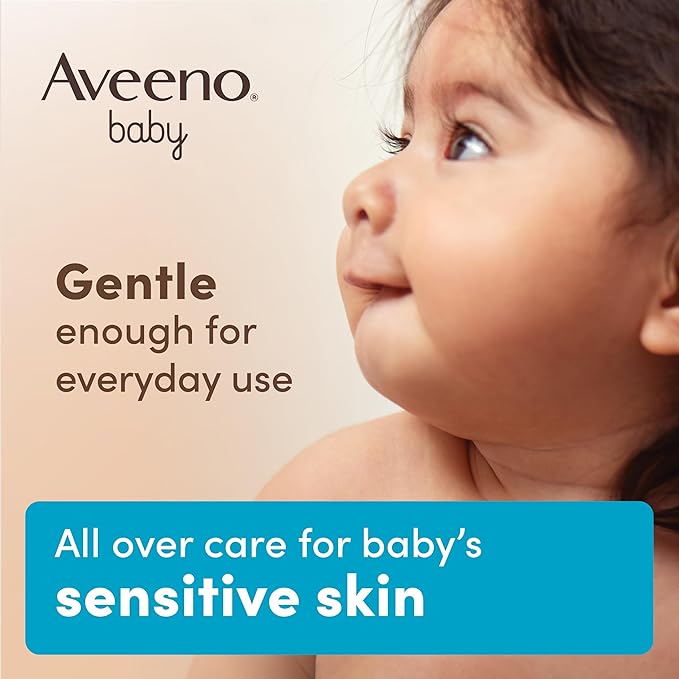 Aveeno Baby Sensitive Skin Bubble Bath with Oat Extract, Gently Cleanses and Leaves Skin Feeling Hydrated 19.2 fl.