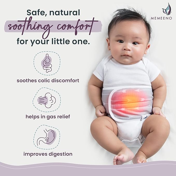 Baby Belly Band for Gas & Colic Baby Relief - Self Heating Belly Band Baby Belly Button Band Colic Band Tummy Wrap for Babies Colic Belt Baby Gas Wrap Colic Baby Relief Newborn