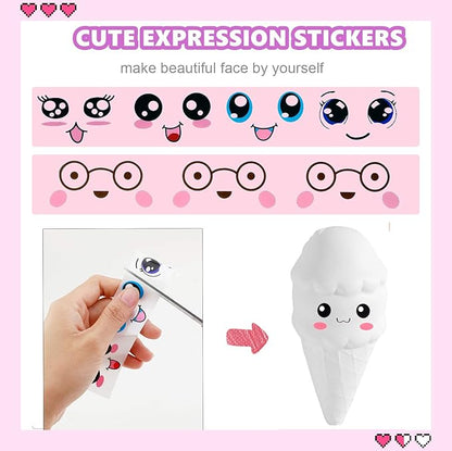 Squishies Painting Kit for Kids,DIY Dessert Paint Toys White Blank Arts and Crafts Kawaii Soft Creamy Squishy Slow Rise Making Kit for Girls Boys Party Favors Toys Stress Anxiety Relief for Kid Adult