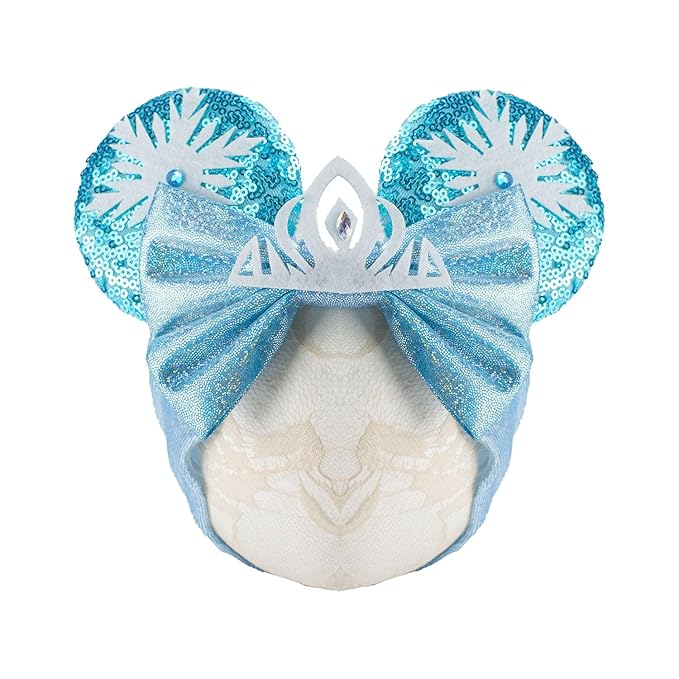 JIAHANG Baby Girl Mouse Ears Turban Headwrap with Sequin Bows, Wide Velvet Hairband