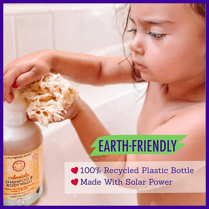 California Baby Calendula Shampoo and Body Wash | 100% Plant-Based 19 oz. (2-pack)