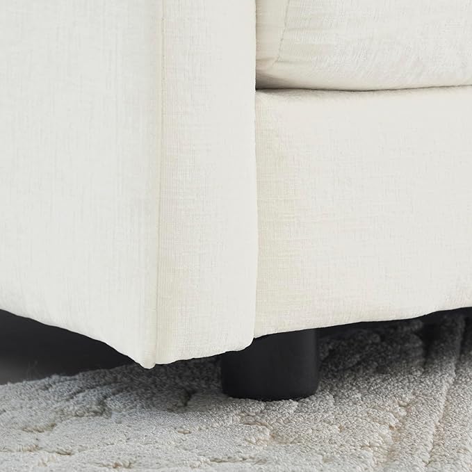 Chenille Oversized Accent Chair - 41.4”W Big Comfy Modular Cloud Chair, Cozy Armchair for Living Room, Bedroom, Kids Room, Family Room, Reading Nook, Ivory Cream